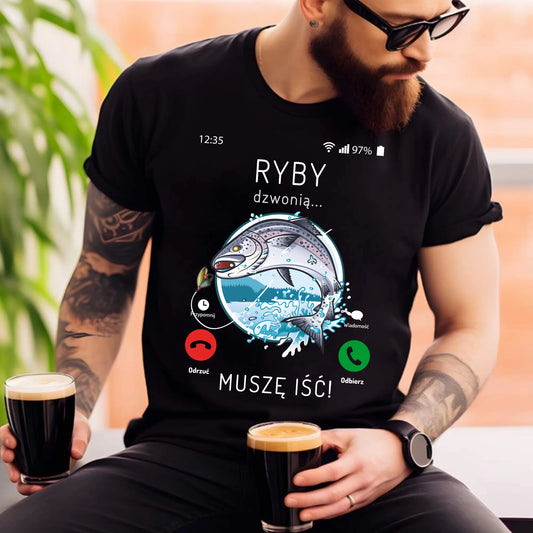 Męska koszulka z nadrukiem - StoryCups.pl