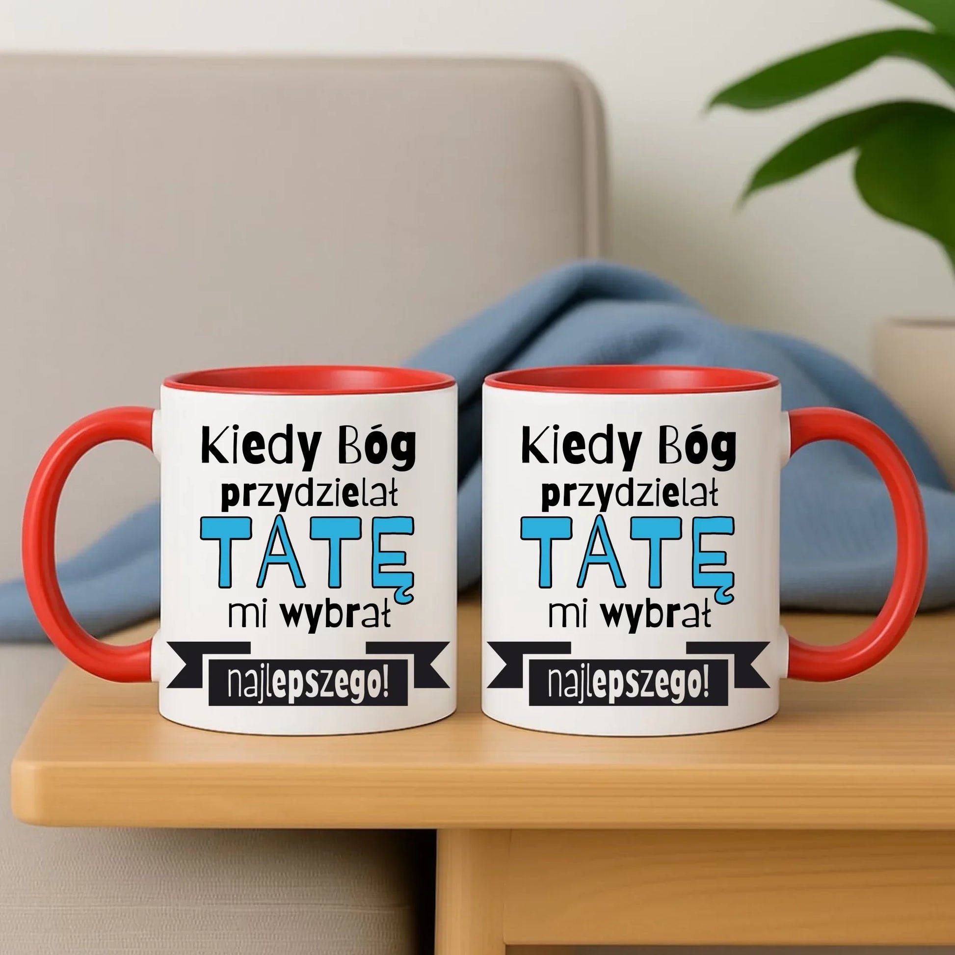 Kiedy Bóg przydzielał tatę mi wybrał najlepszego | Kubek dla taty DT16 - StoryCups.pl