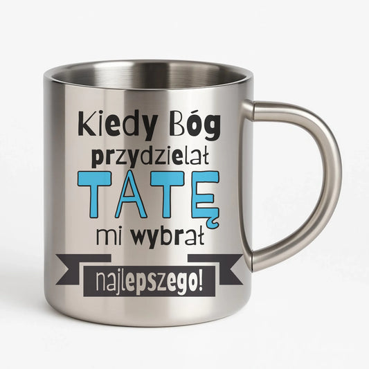 Metalowy kubek dla taty na prezent Dzień Ojca Urodziny Święta