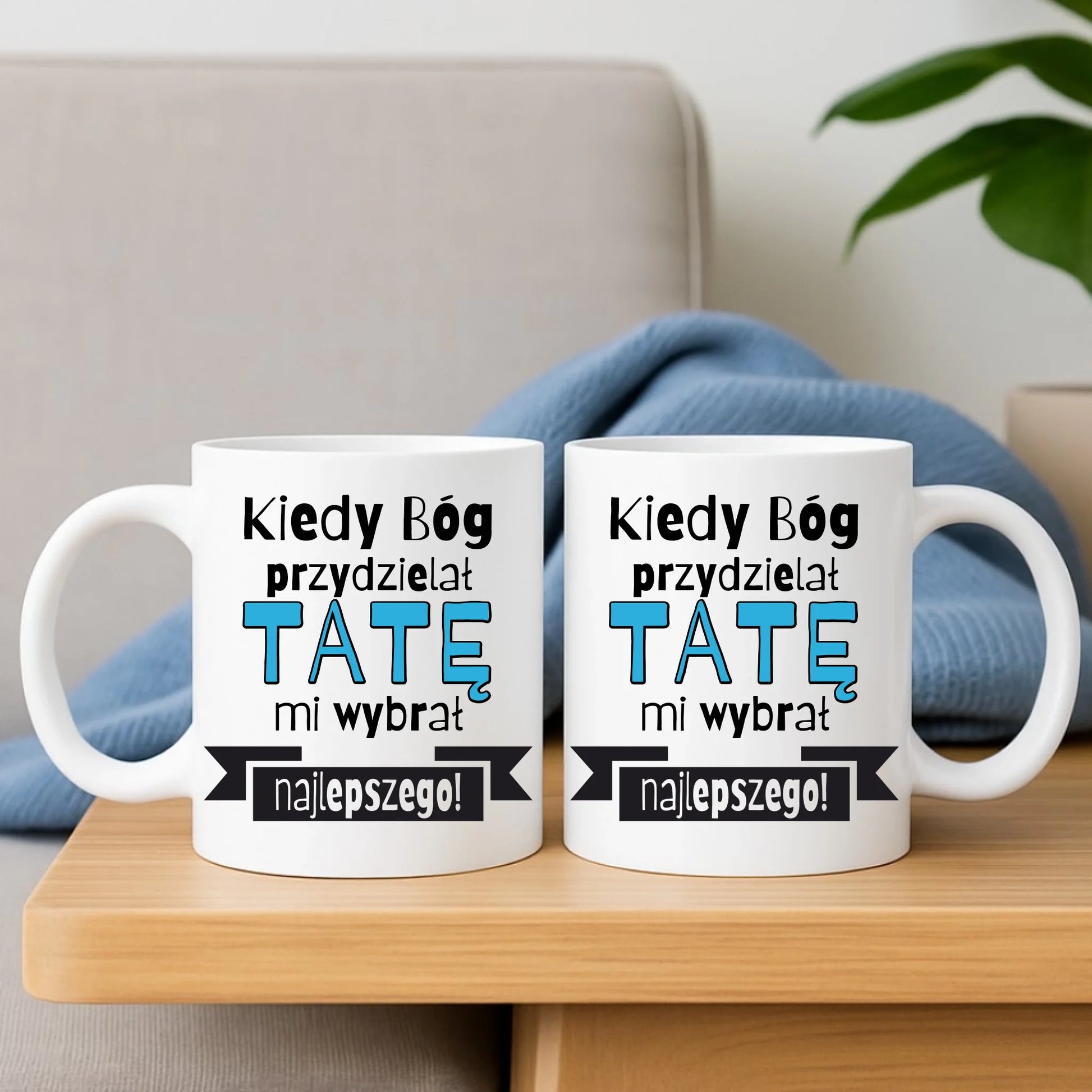 Prezent dla taty Dzień Ojca urodziny zestaw poduszka i kubek