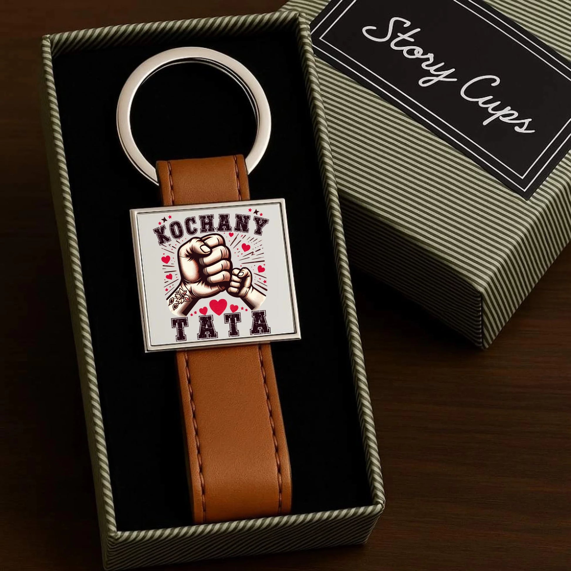 Personalizowany brelok z nadrukiem dla taty prezent na Dzień Ojca Święta Urodziny
