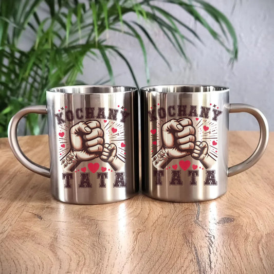 Metalowy kubek dla taty, prezent na Dzień Ojca, prezent dla taty