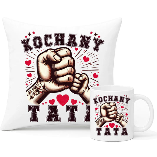 Kochany taty | Zestaw poduszka i kubek dla taty DT18 - StoryCups.pl