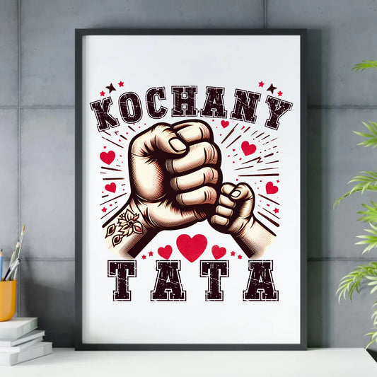 Prezent dla taty - obraz w ramie z personalizowanym nadrukiem - Dzień Ojca, Święta, urodziny