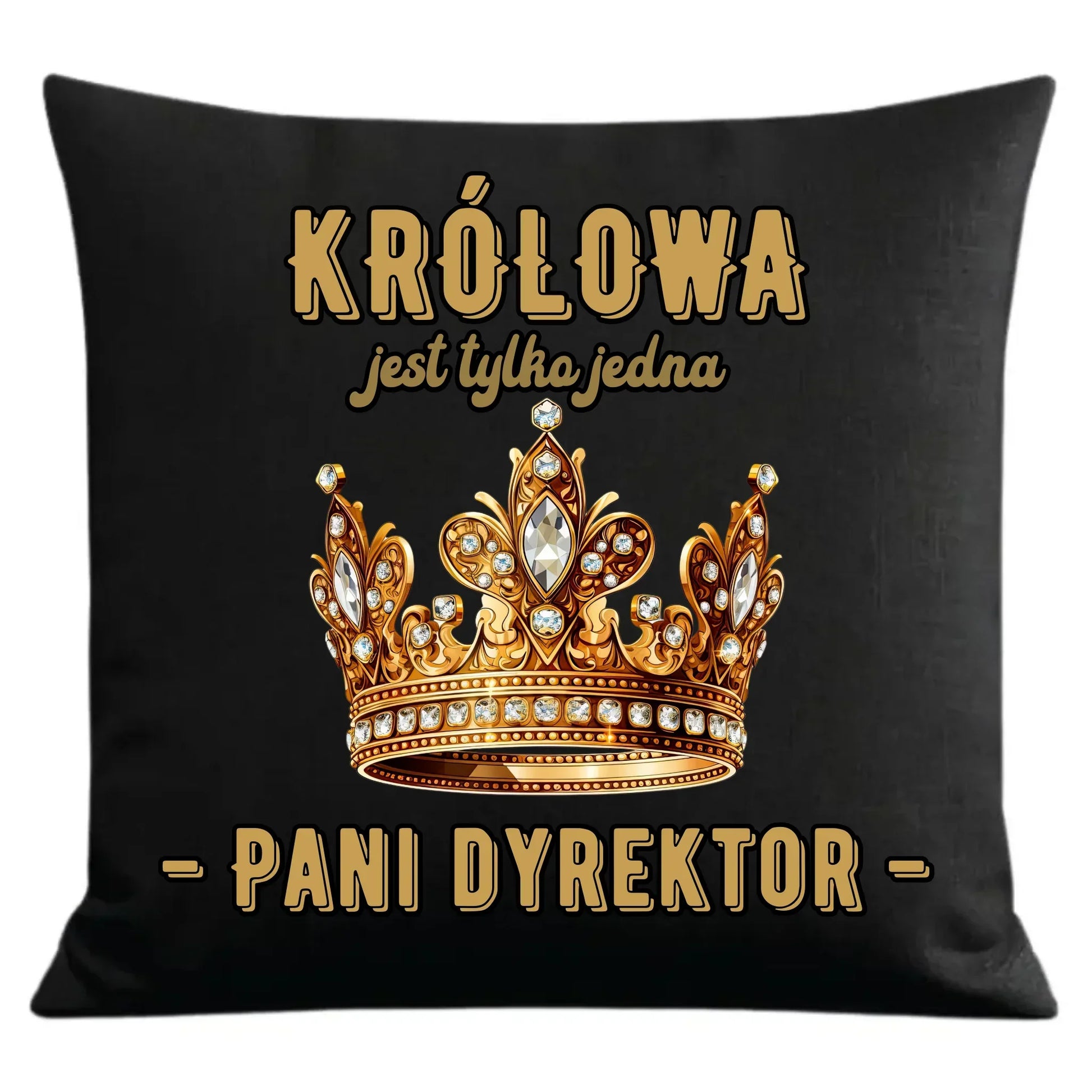 Królowa jest tylko jedna | Poduszka dekoracyjna prezent dla dyrektorki szkoły N78 - StoryCups.pl