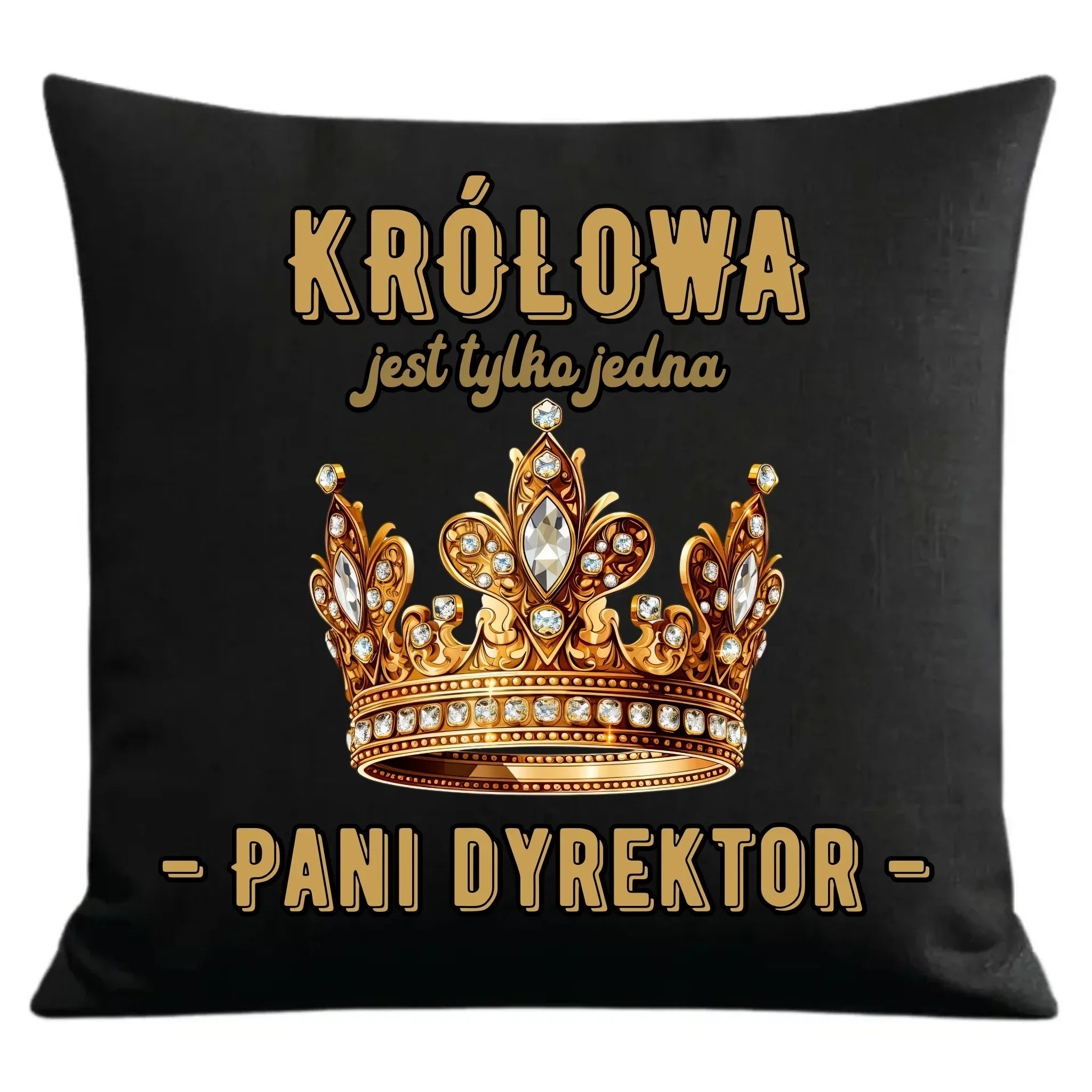 Królowa jest tylko jedna | Poduszka dekoracyjna prezent dla dyrektorki szkoły N78 - StoryCups.pl
