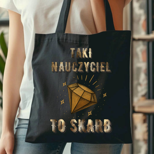 Bawełniana torba prezent dla nauczyciela NAUCZYCIEL WYCHOWAWCA PRZEDSZKOLANKA