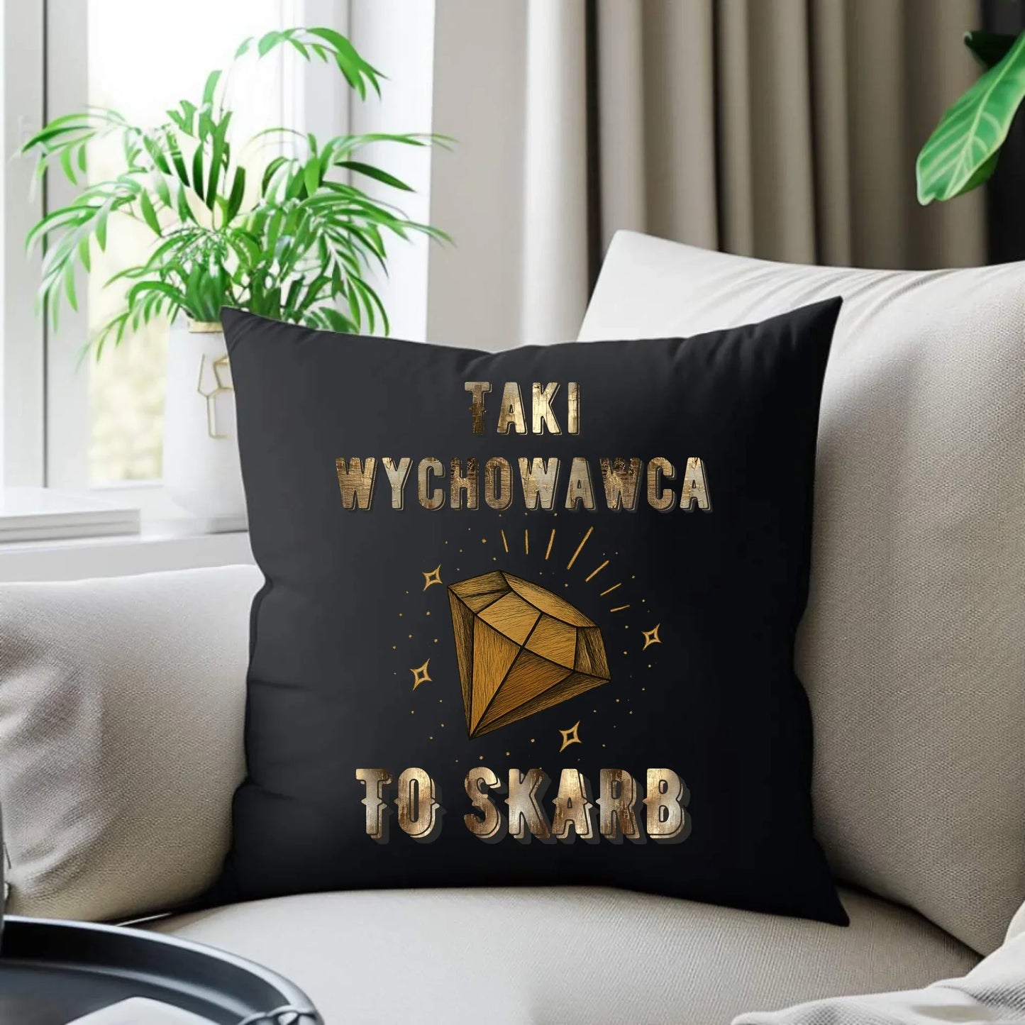 Taki wychowawca to skarb | Poduszka dekoracyjna dla wychowawcy N86 - StoryCups.pl