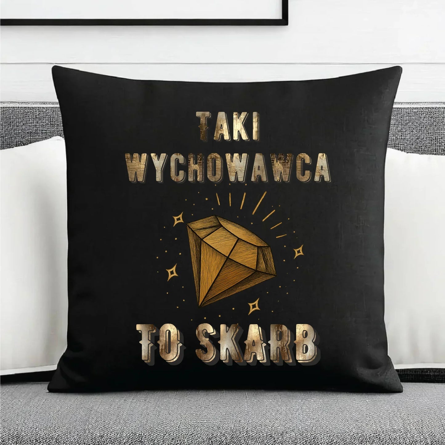 Taki wychowawca to skarb | Poduszka dekoracyjna dla wychowawcy N86 - StoryCups.pl
