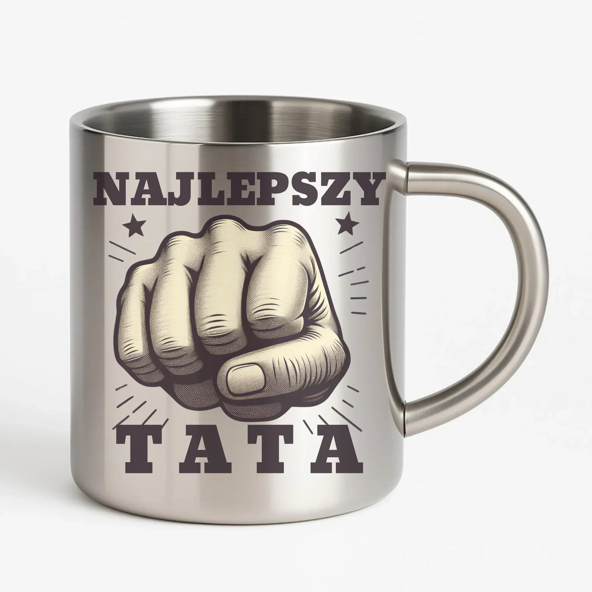 Najlepszy tata | Metalowy kubek prezent dla taty DT22 - StoryCups.pl