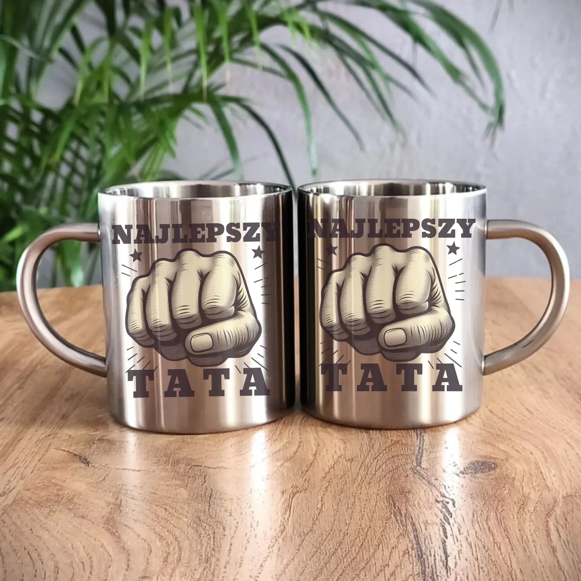Najlepszy tata | Metalowy kubek prezent dla taty DT22 - StoryCups.pl