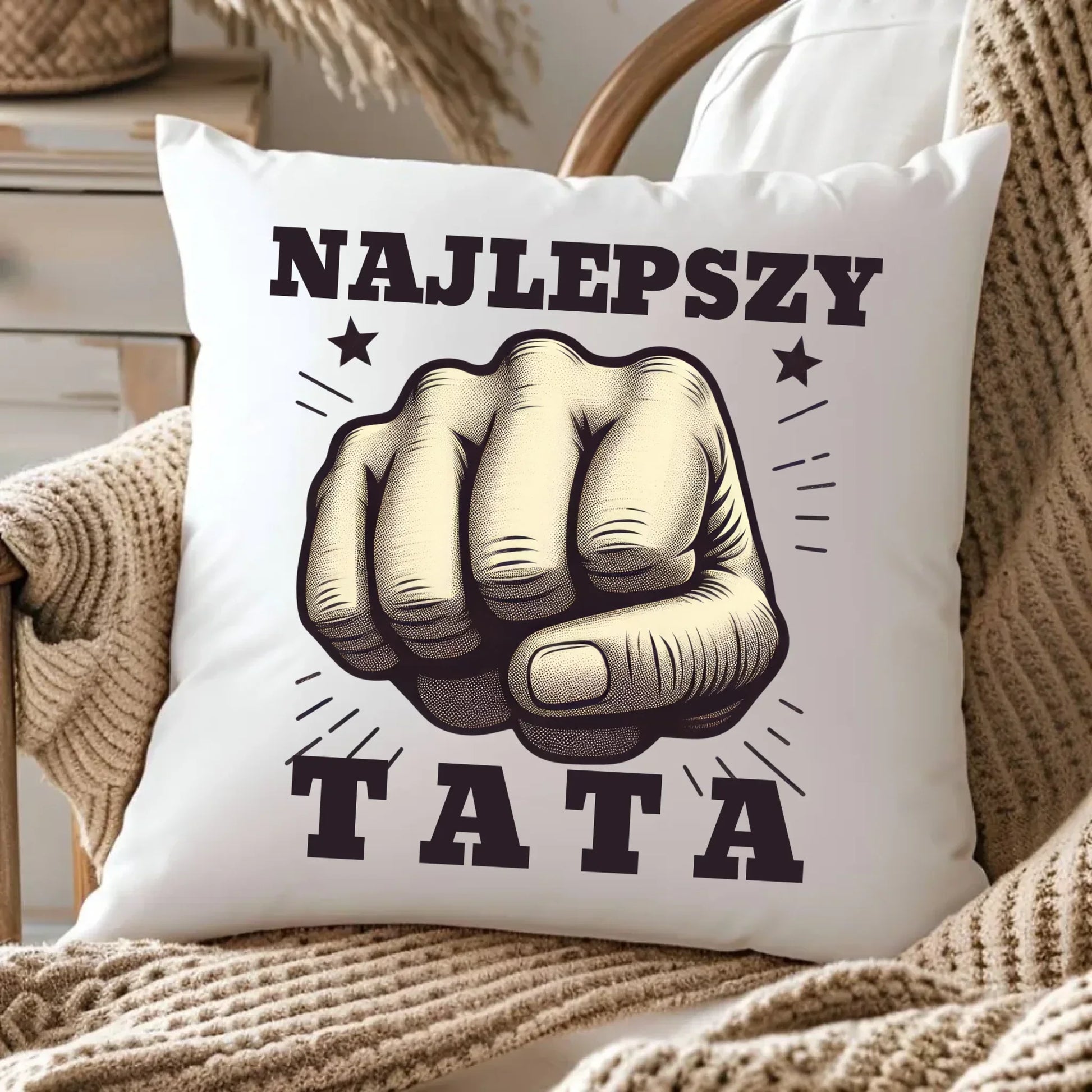 Najlepszy tata | Poduszka upominek dla taty DT22 - StoryCups.pl