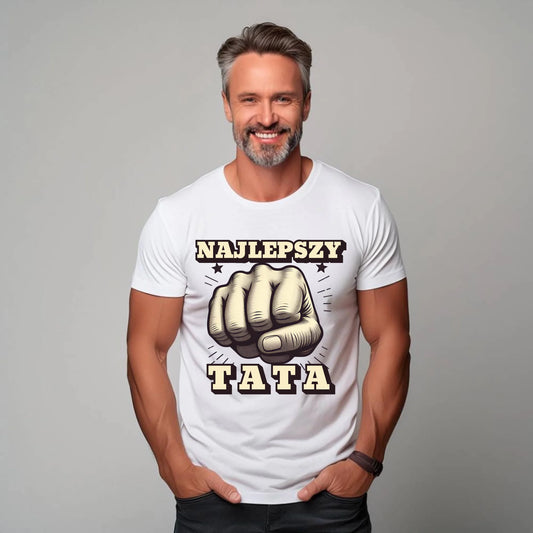 Personalizowana koszulka dla taty – T-shirt z nadrukiem prezent dla taty na Dzień Ojca, urodziny