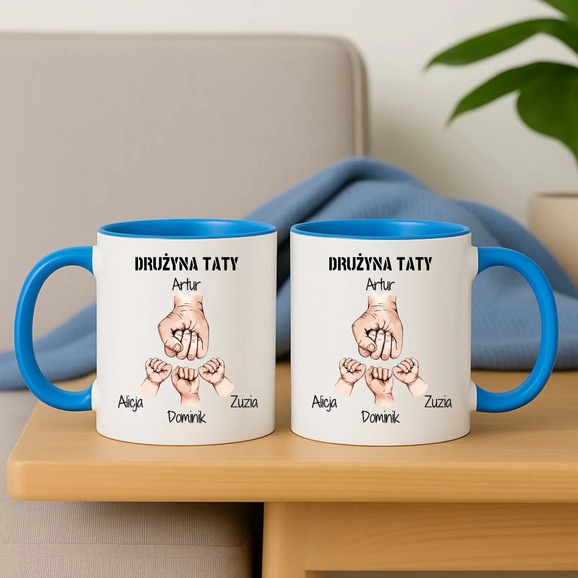 Drużyna Taty | Personalizowany kubek dla taty z imionami dzieci DT01 - StoryCups.pl