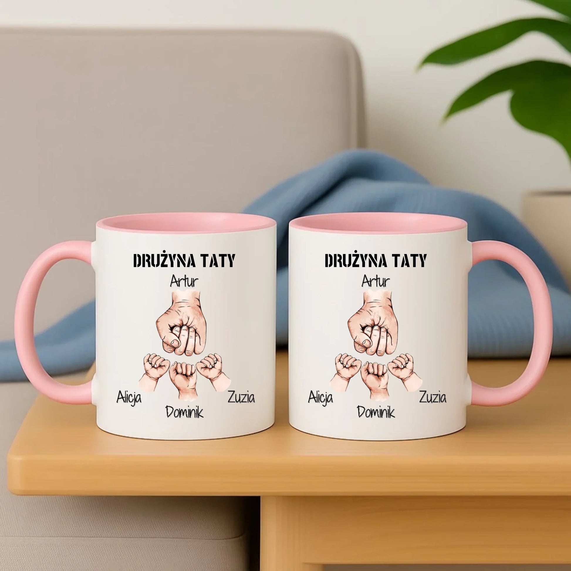 Drużyna Taty | Personalizowany kubek dla taty z imionami dzieci DT01 - StoryCups.pl