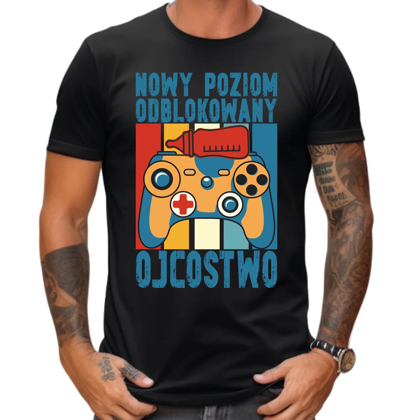 Prezent dla taty koszulka z nadrukiem DZIEŃ OJCA TATA