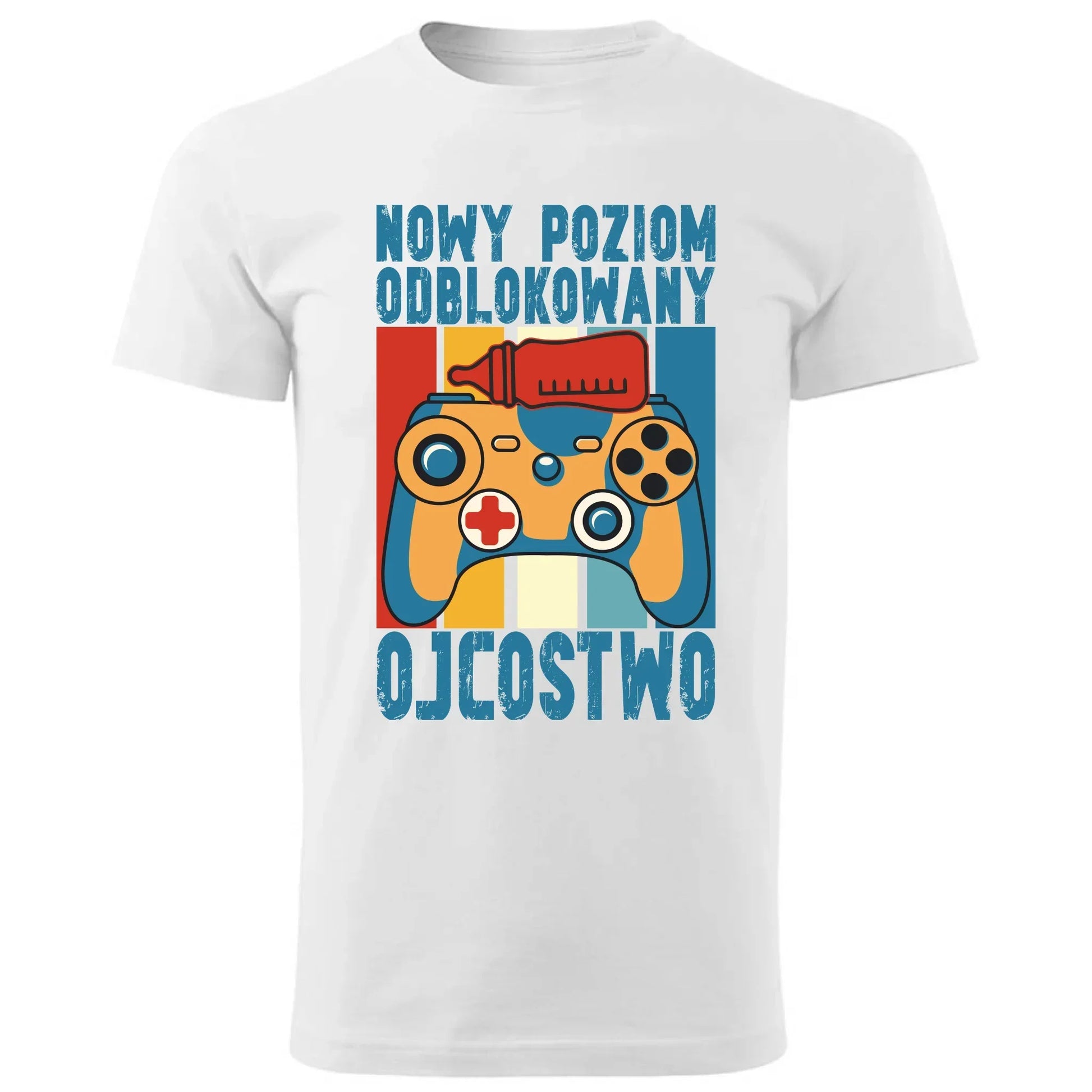 Nowy poziom odblokowany Ojcostwo | Koszulka męska dla taty DT24 - StoryCups.pl