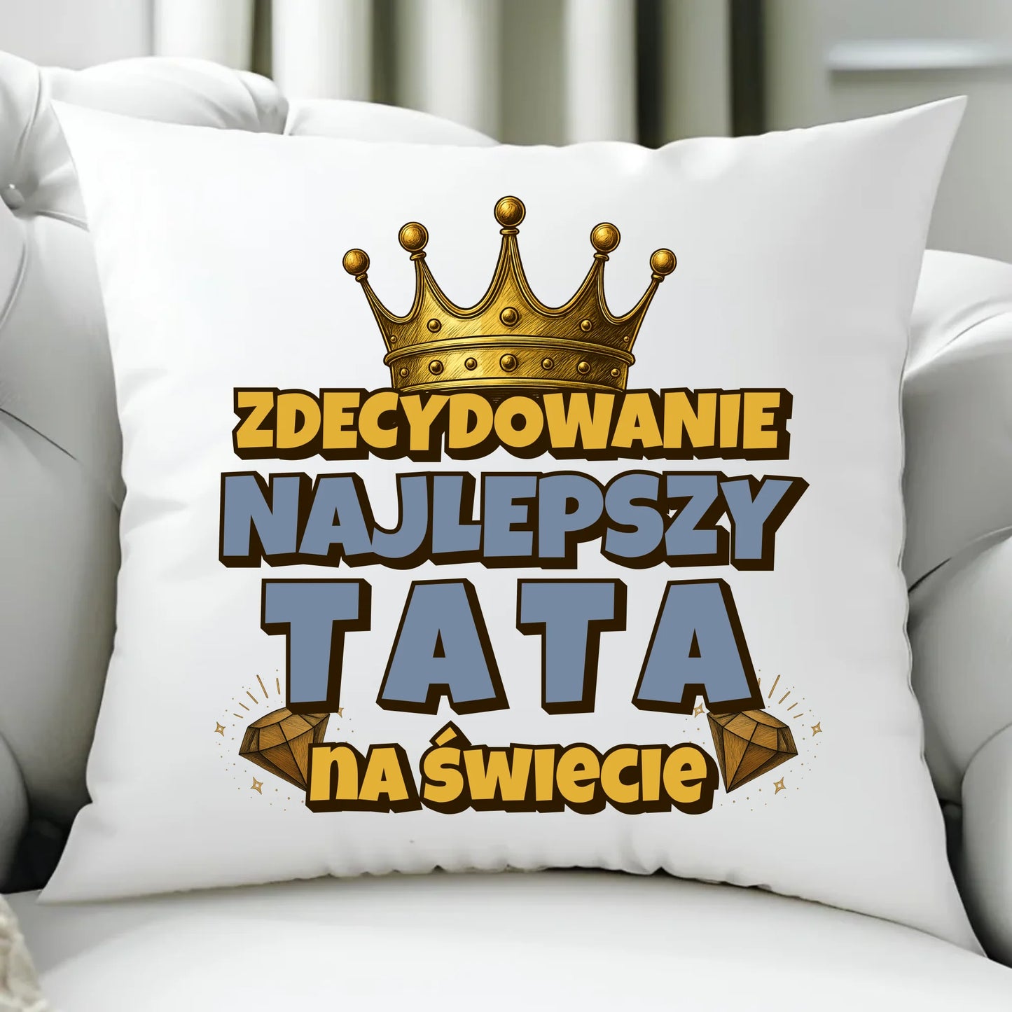 Poduszka z nadrukiem prezent dla taty Dzień Ojca Święta urodziny