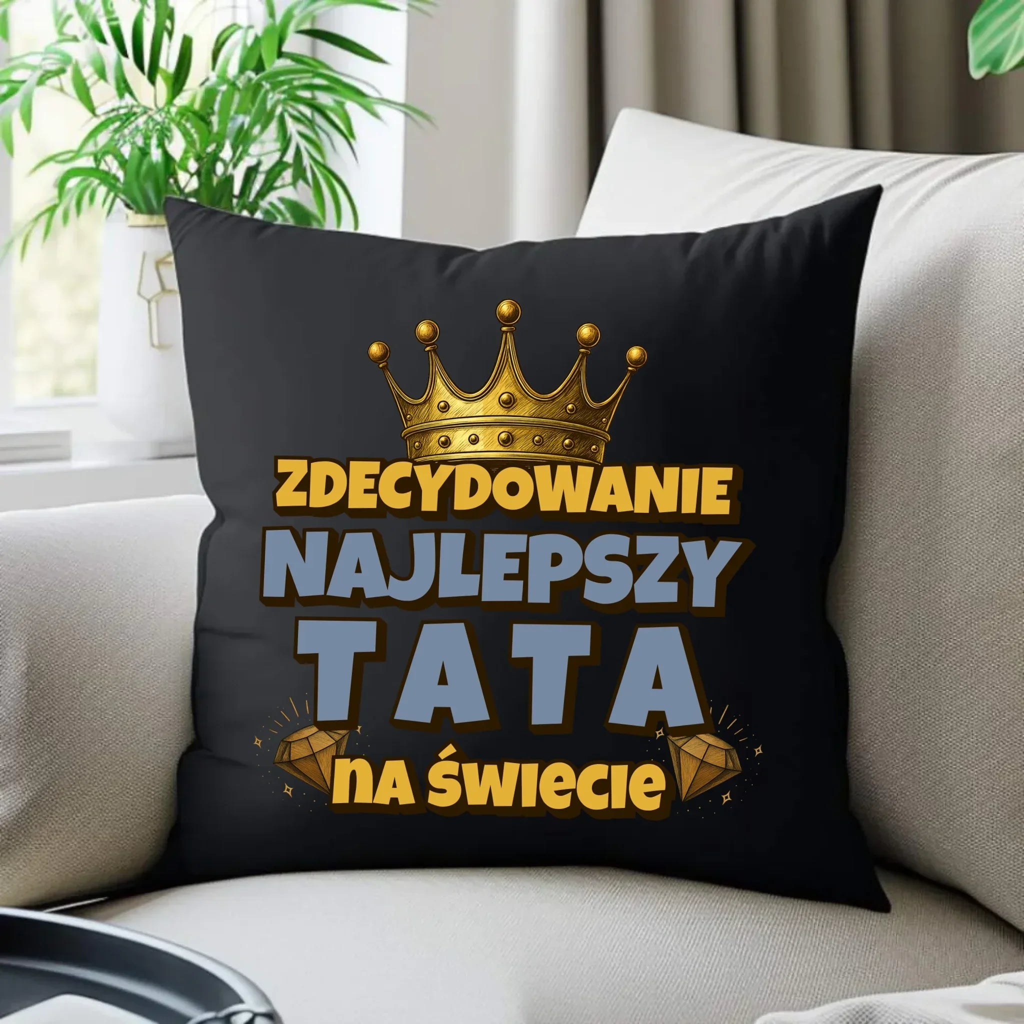 Zdecydowanie najlepszy tata na świecie | Poduszka dekoracyjna dla taty DT25 - StoryCups.pl