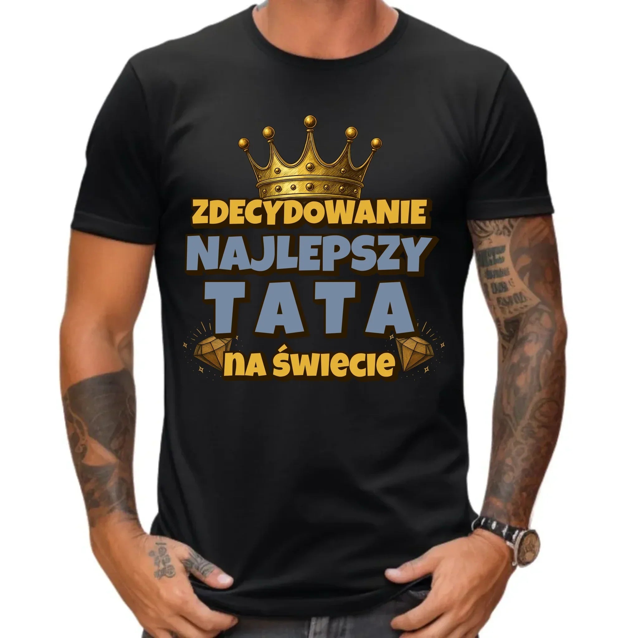 Zdecydowanie najlepszy tata na świecie | Koszulka męska dla taty DT25 - StoryCups.pl