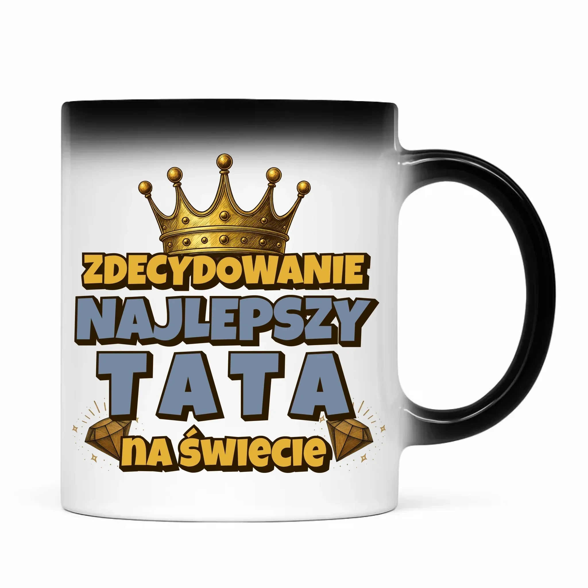 Zdecydowanie najlepszy tata na świecie | Kubek magiczny dla taty DT25 - StoryCups.pl