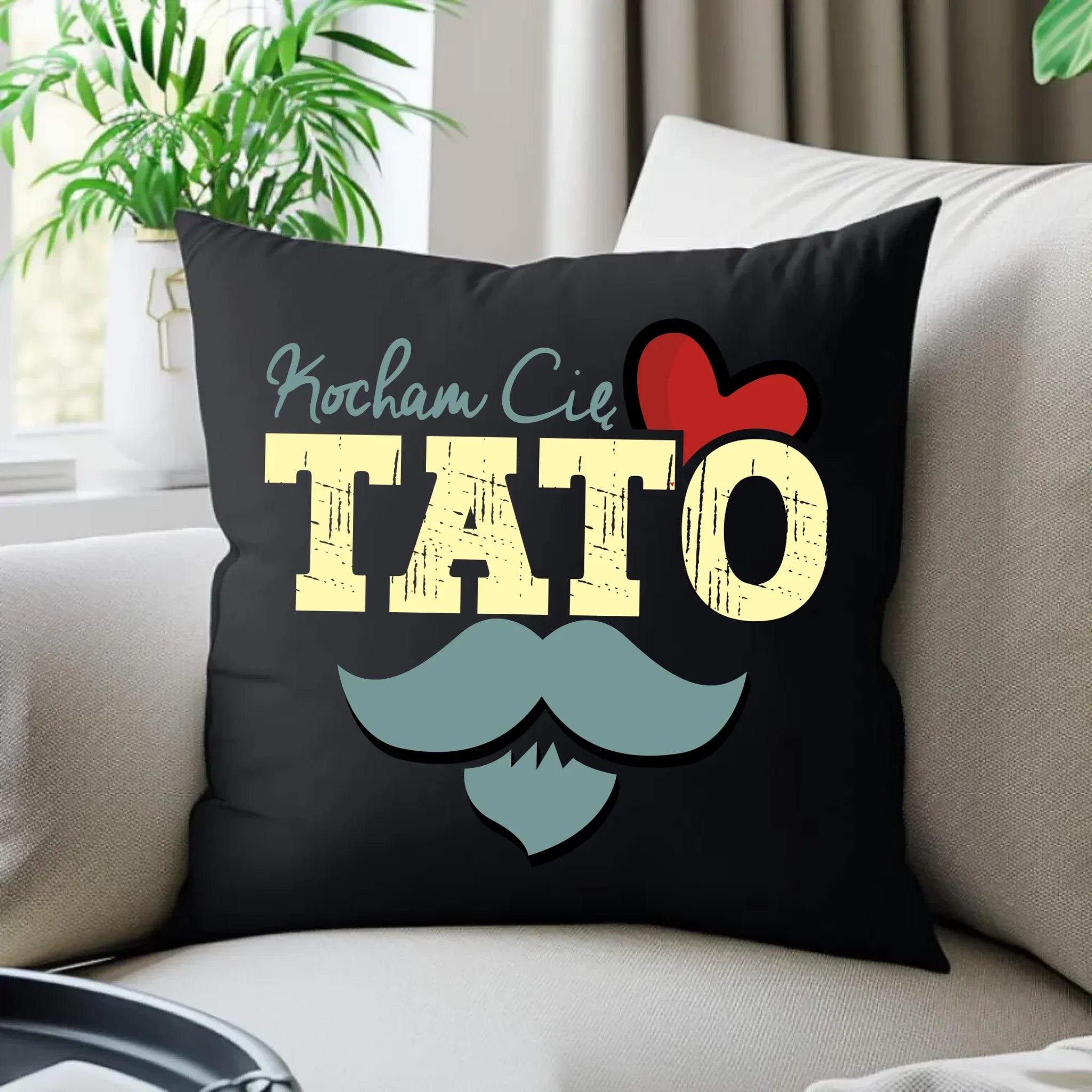 Kocham Cię Tato | Poduszka dekoracyjna dla taty DT26 - StoryCups.pl