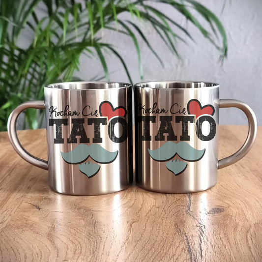 Metalowy kubek dla taty, prezent na Dzień Ojca, prezent dla taty
