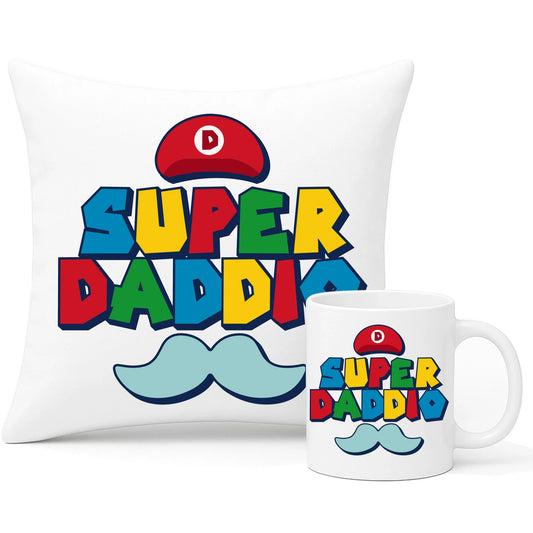 Super Daddio| Zestaw poduszka i kubek dla taty DT28 - StoryCups.pl