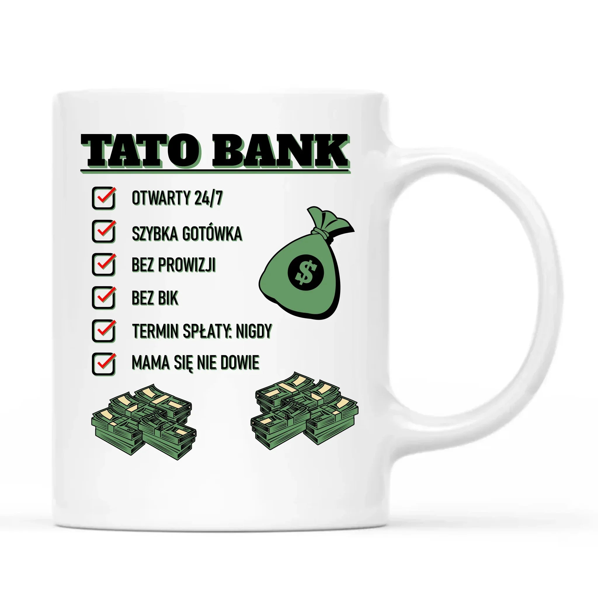 Tato bank | Śmieszny kubek dla taty DT41 - StoryCups.pl