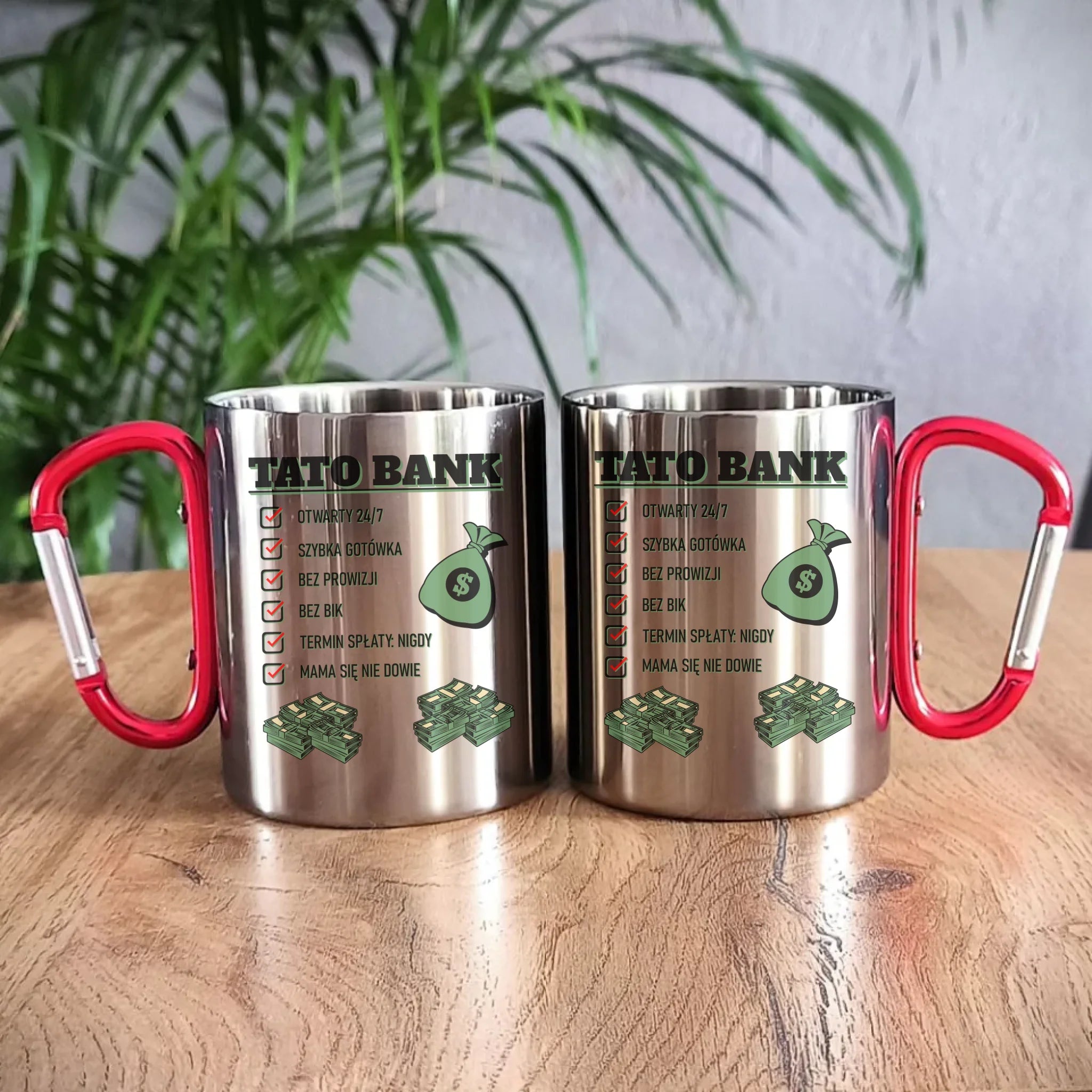 Tato bank | Metalowy kubek dla taty DT41 - StoryCups.pl