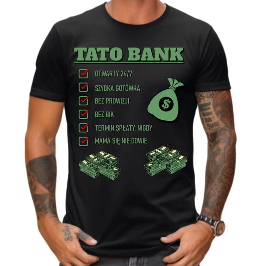 Prezent dla taty koszulka z nadrukiem DZIEŃ OJCA TATA