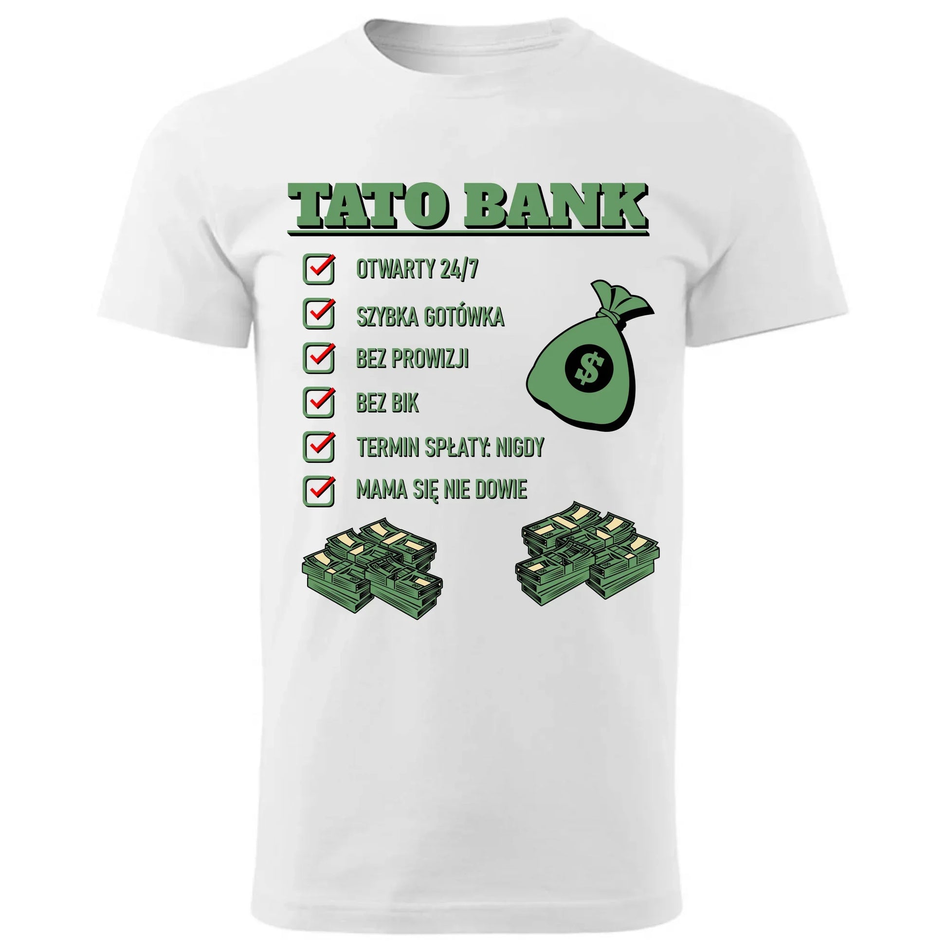 Tato bank | Koszulka męska dla taty DT41 - StoryCups.pl