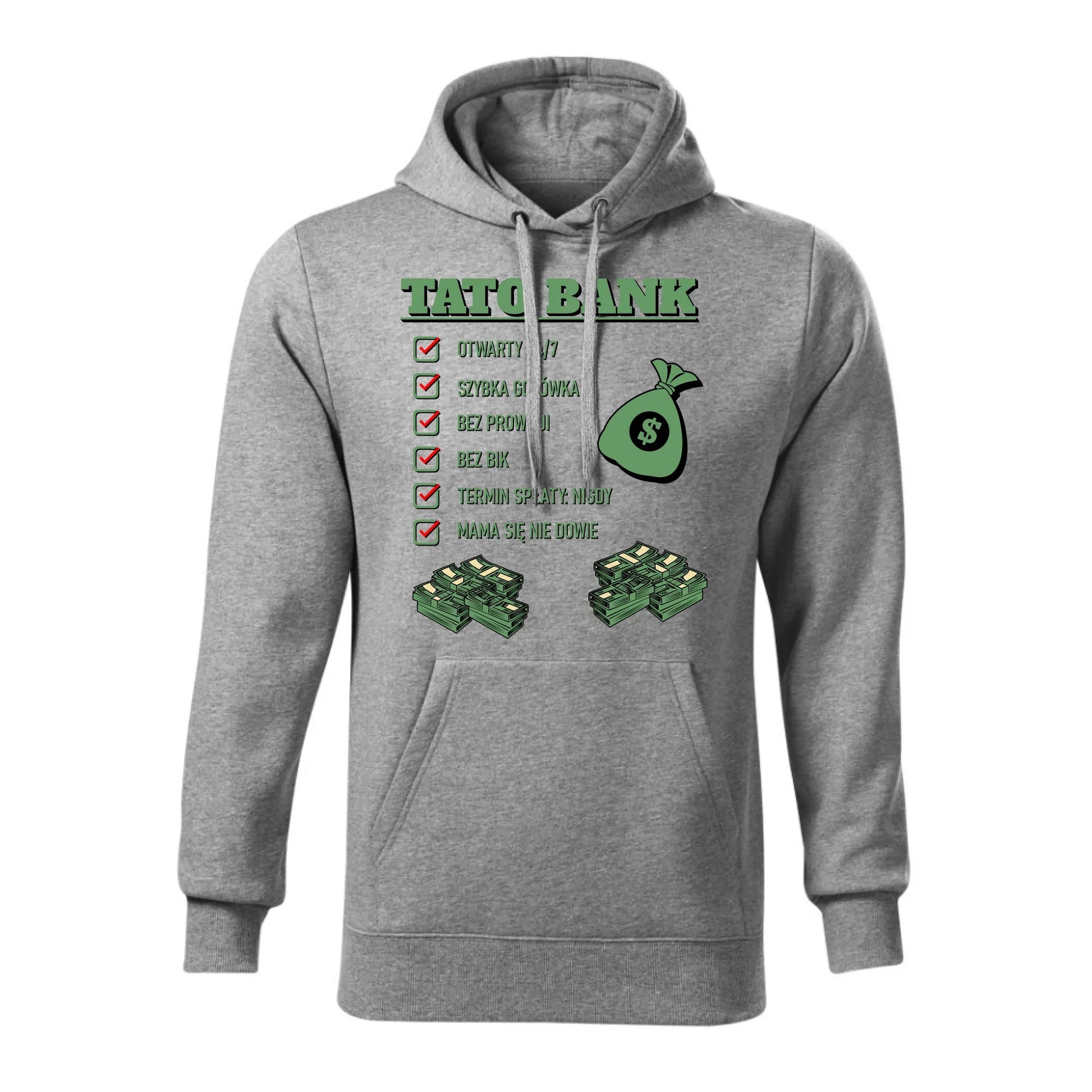 Tato bank | Bluza męska z kapturem dla taty DT41 - StoryCups.pl