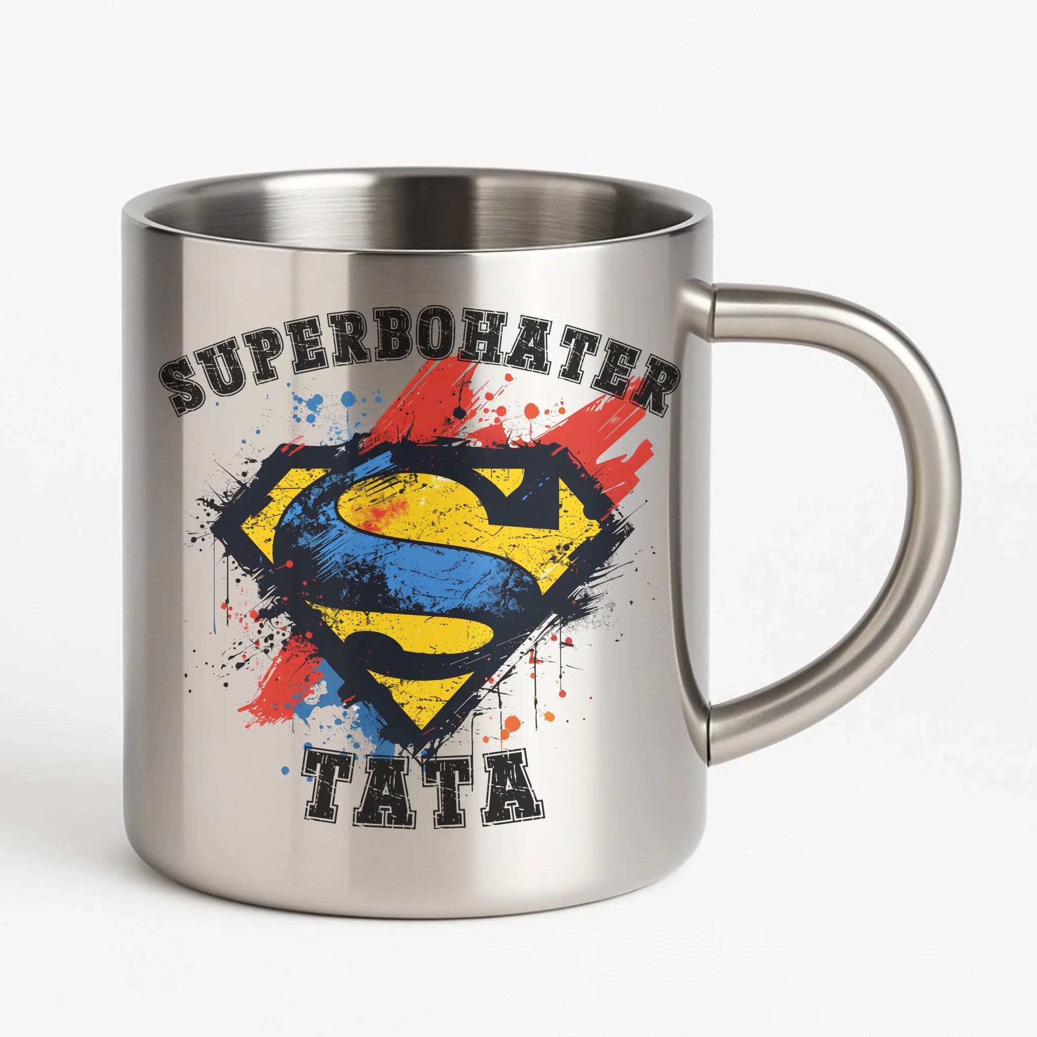Superbohater tata | Metalowy kubek dla taty DT29 - StoryCups.pl