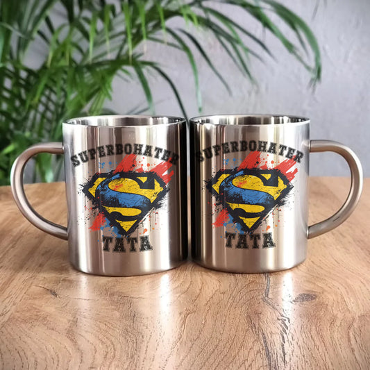 Metalowy kubek dla taty, prezent na Dzień Ojca, prezent dla taty
