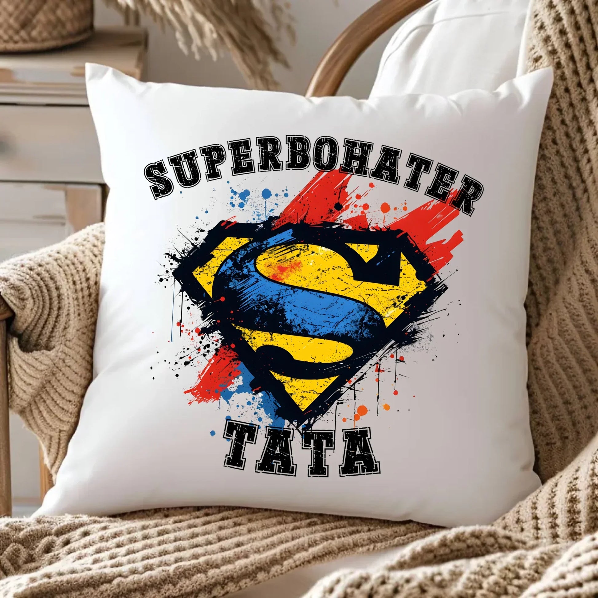 Superbohater tata | Poduszka dla taty DT29 - StoryCups.pl