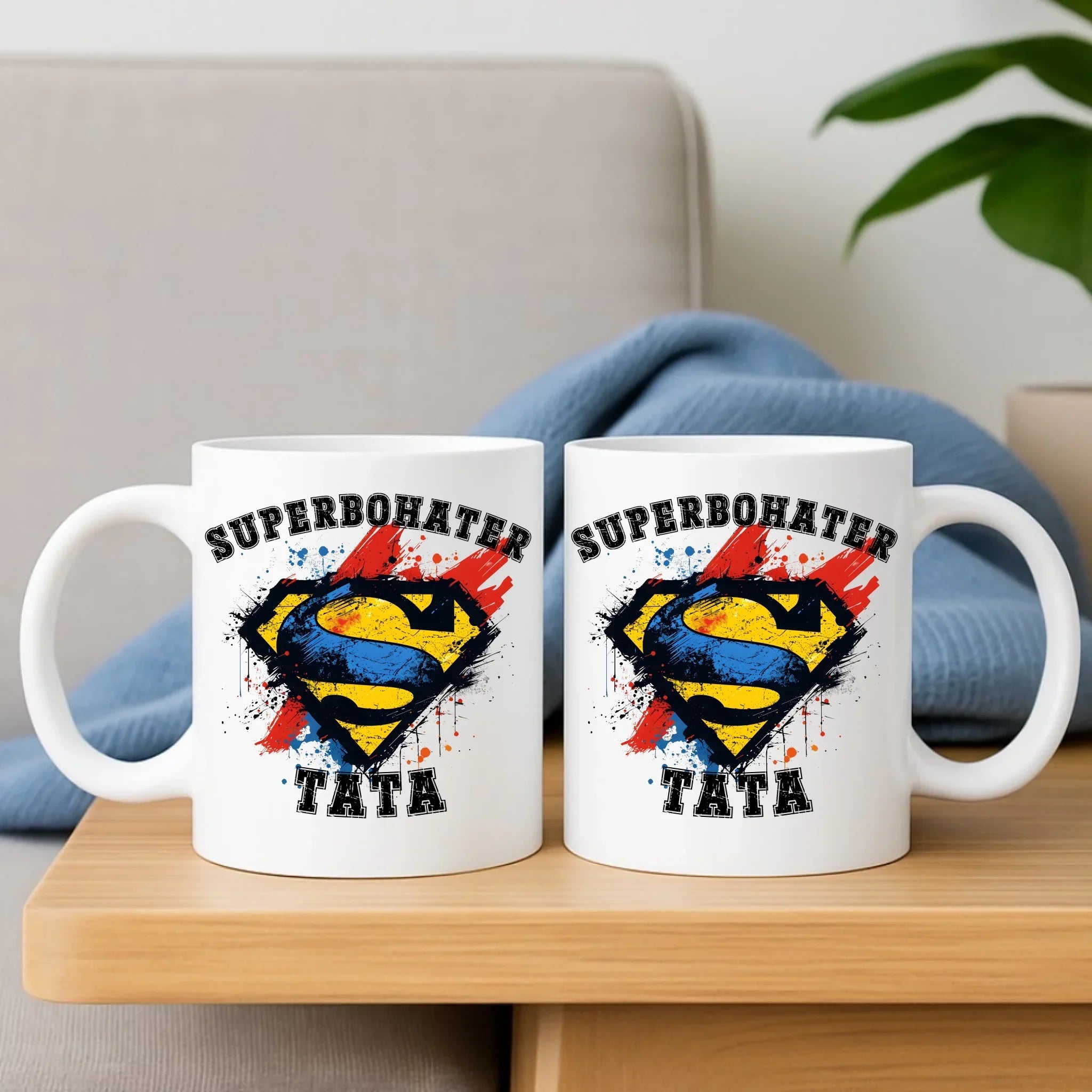 Superheroes my dad | Zestaw poduszka i kubek dla taty DT29 - StoryCups.pl