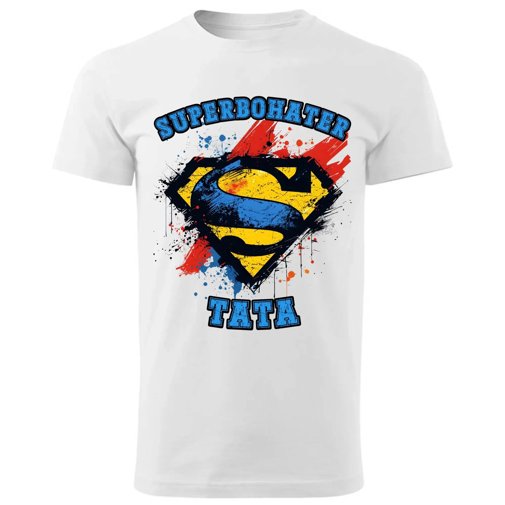 Superbohater tata | Koszulka męska czarna dla taty DT29 - StoryCups.pl