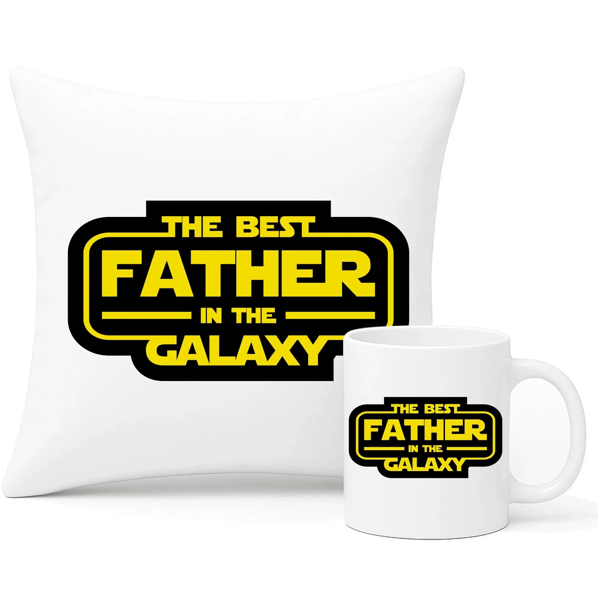 The best father in the galaxy | Zestaw poduszka i kubek dla taty DT30 - StoryCups.pl