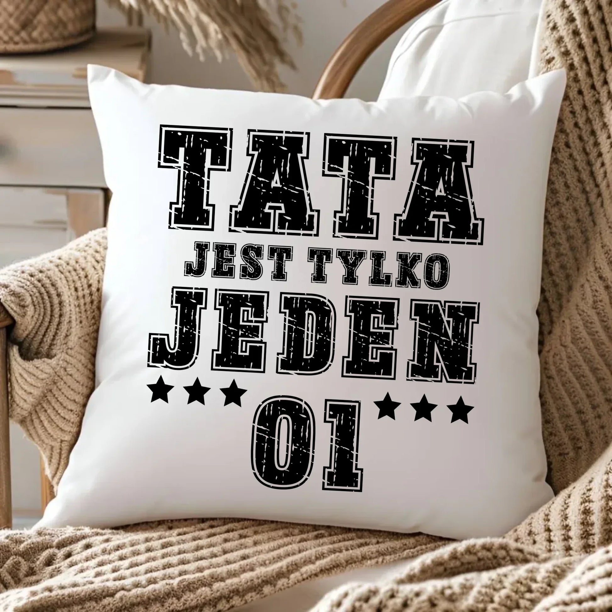 Tata jest tylko jeden | Poduszka dla taty DT33 - StoryCups.pl