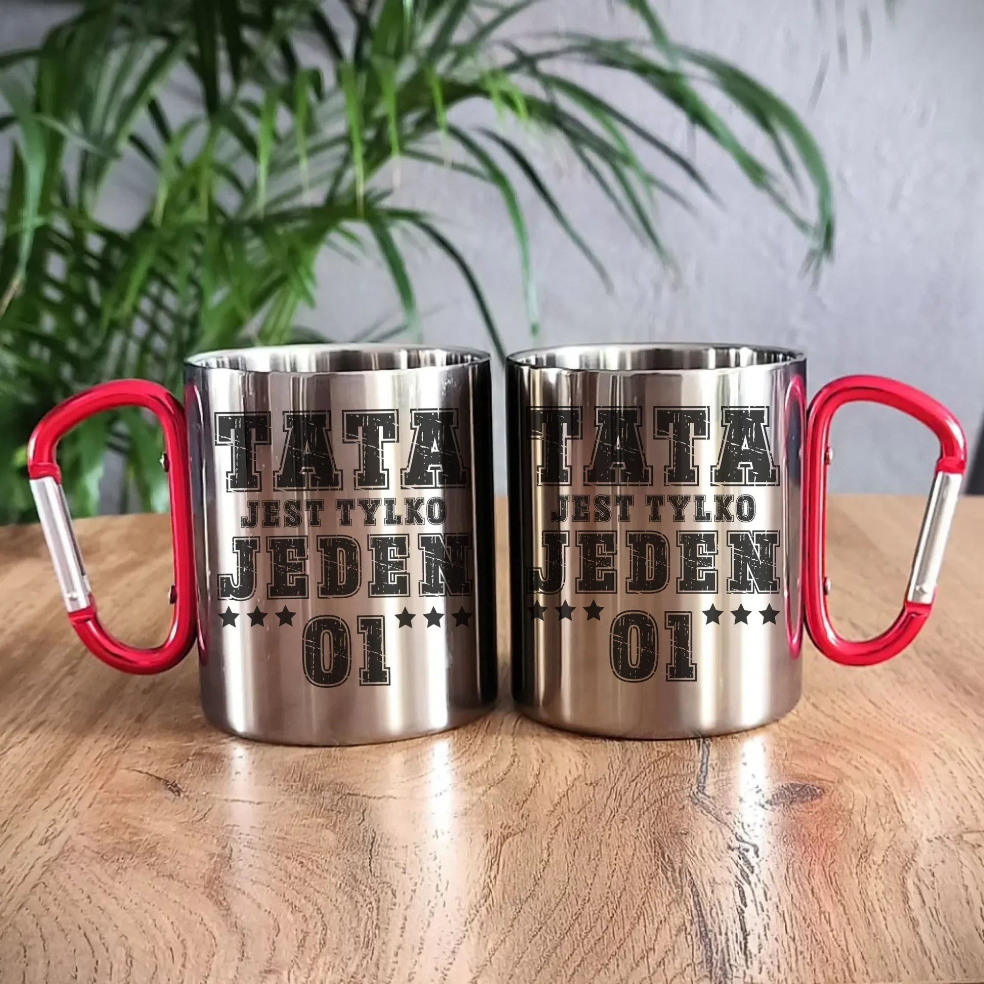 Tata jest tylko jeden | Metalowy kubek dla taty DT33 - StoryCups.pl