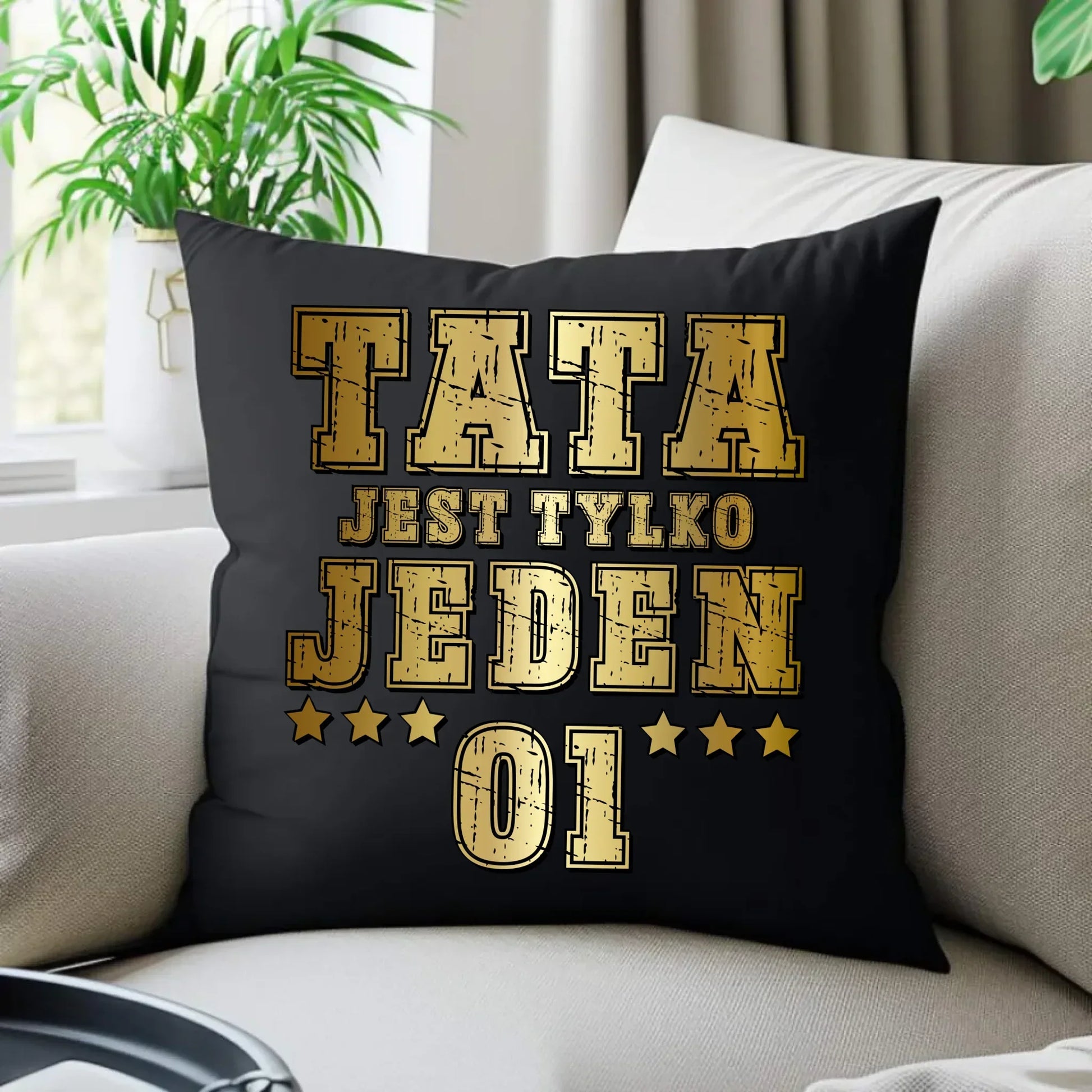Tata jest tylko jeden | Poduszka dekoracyjna dla taty DT33 - StoryCups.pl