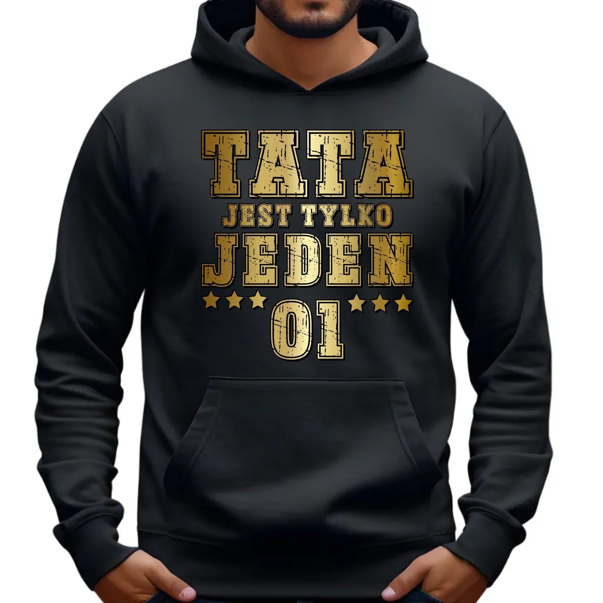Tata jest tylko jeden | Bluza męska z kapturem dla taty DT33 - StoryCups.pl