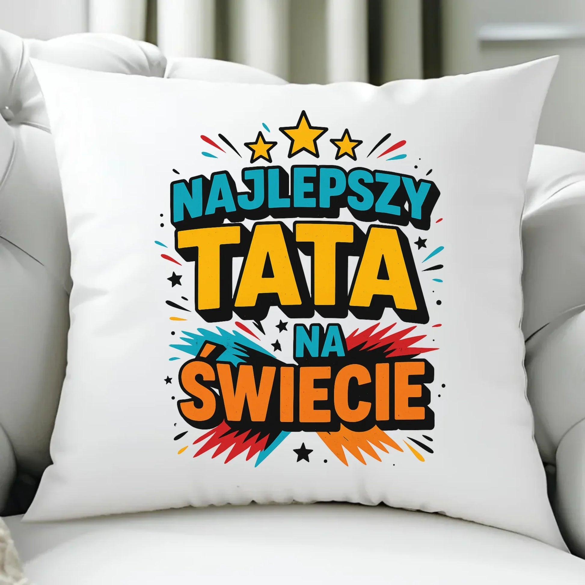 Najlepszy tata na świecie | Poduszka dla taty DT34 - StoryCups.pl