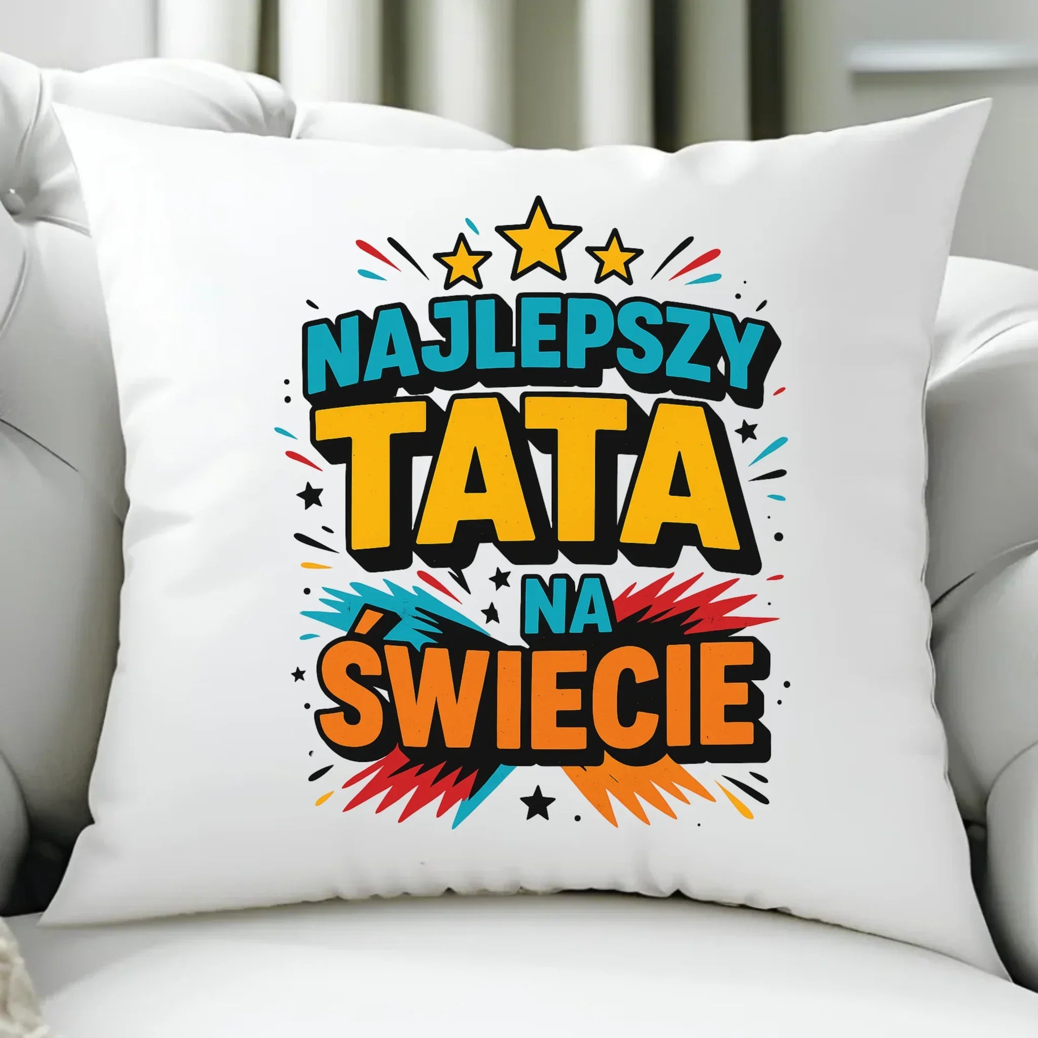 Najlepszy tata na świecie | Poduszka dla taty DT34 - StoryCups.pl