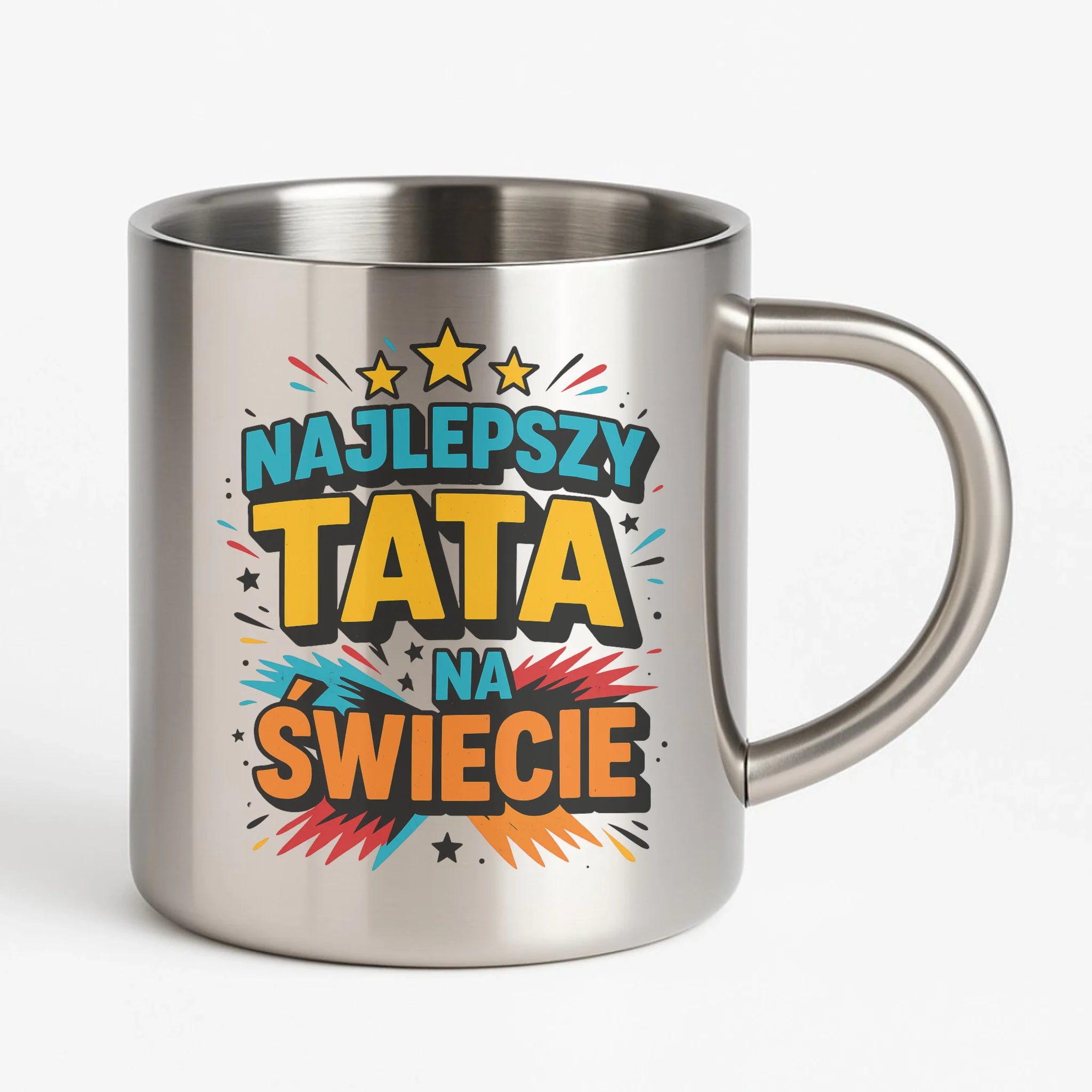 Najlepszy tata na świecie | Metalowy kubek dla taty DT34 - StoryCups.pl