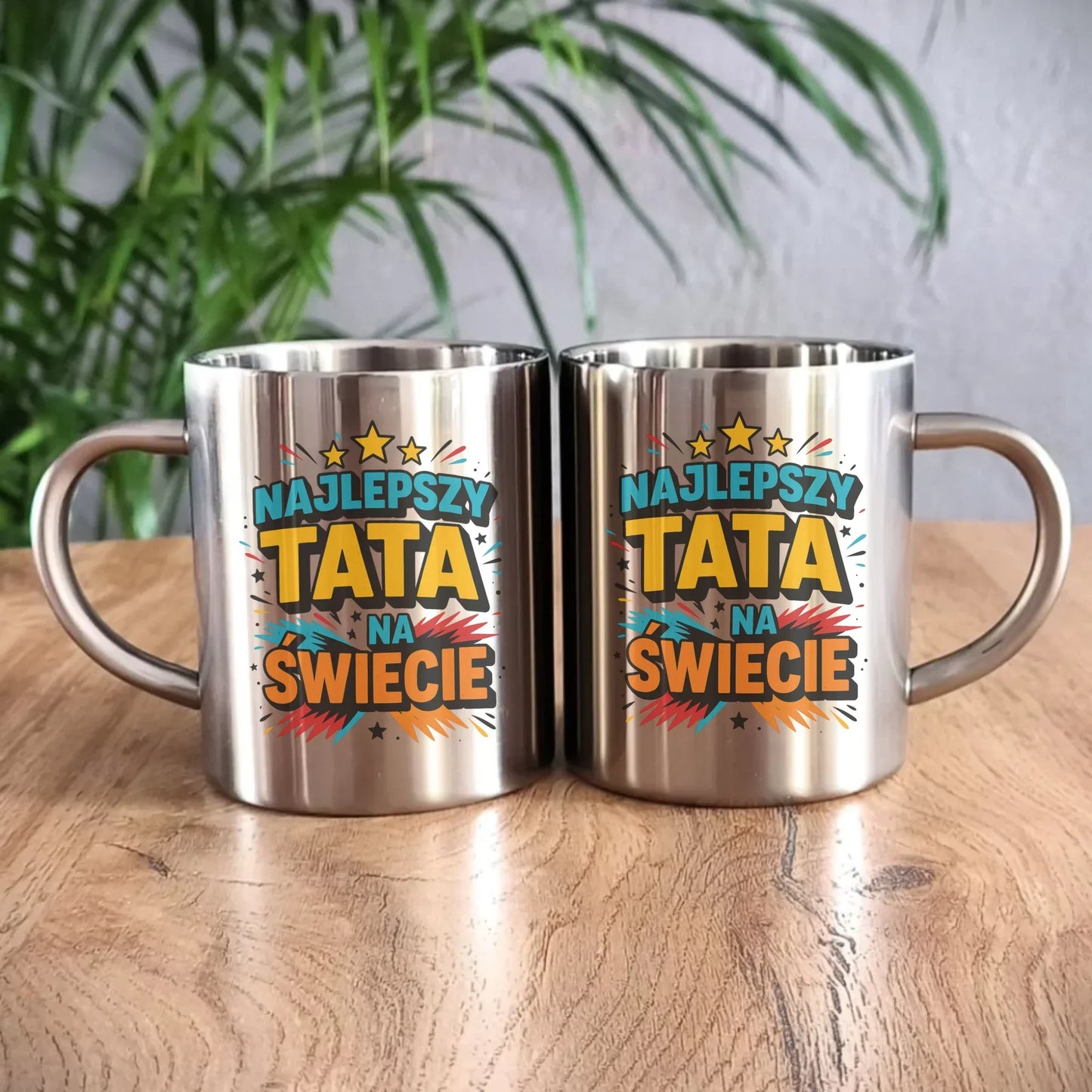 Najlepszy tata na świecie | Metalowy kubek dla taty DT34 - StoryCups.pl