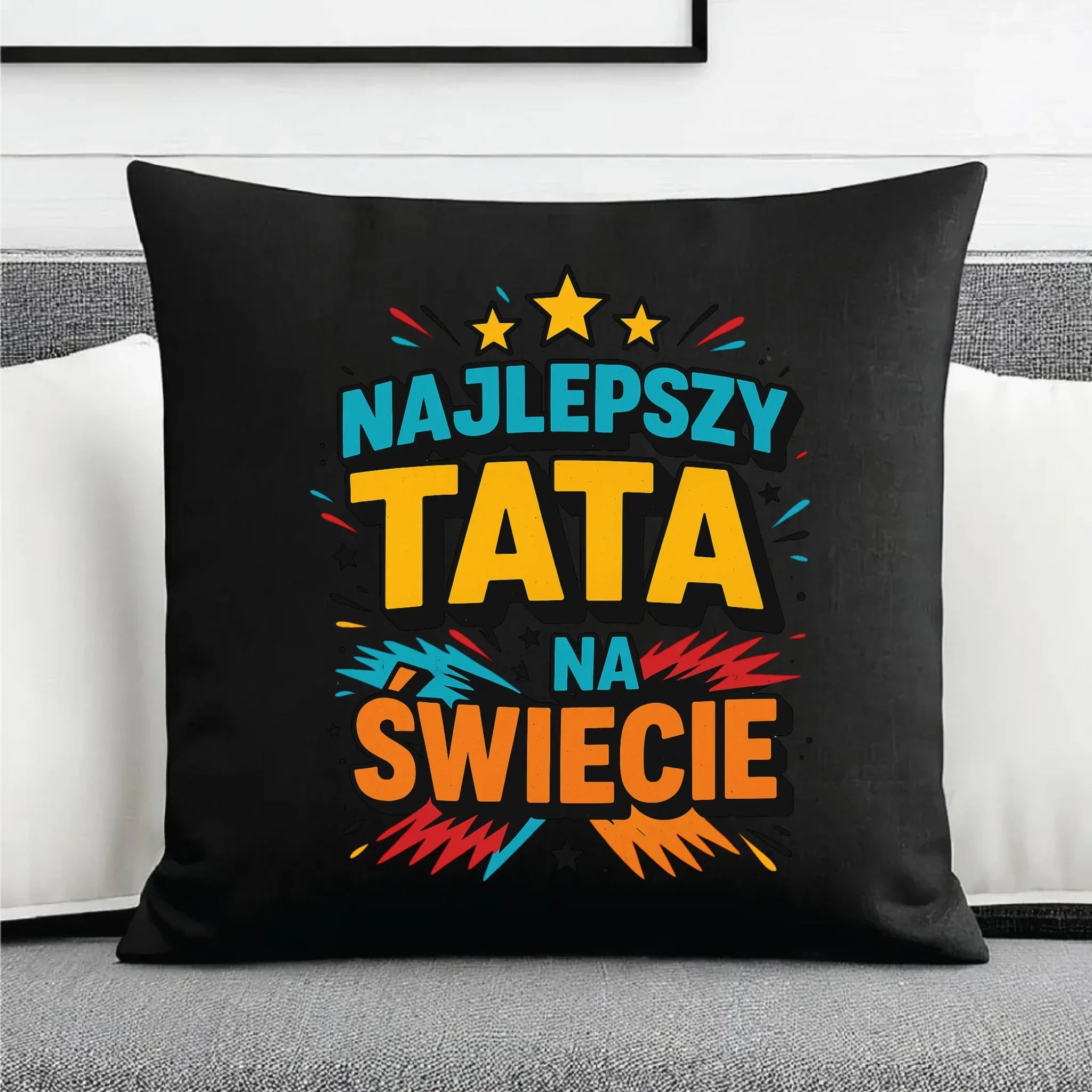 Najlepszy tata na świecie | Poduszka dekoracyjna na prezent dla taty DT34 - StoryCups.pl