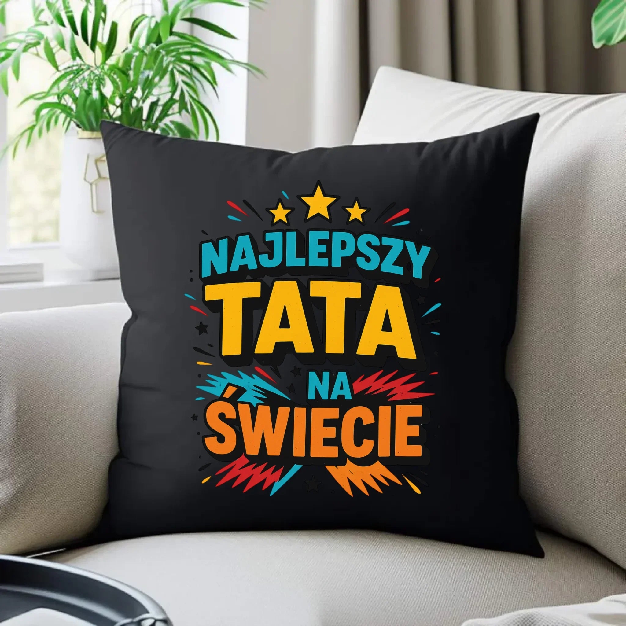 Najlepszy tata na świecie | Poduszka dekoracyjna na prezent dla taty DT34 - StoryCups.pl