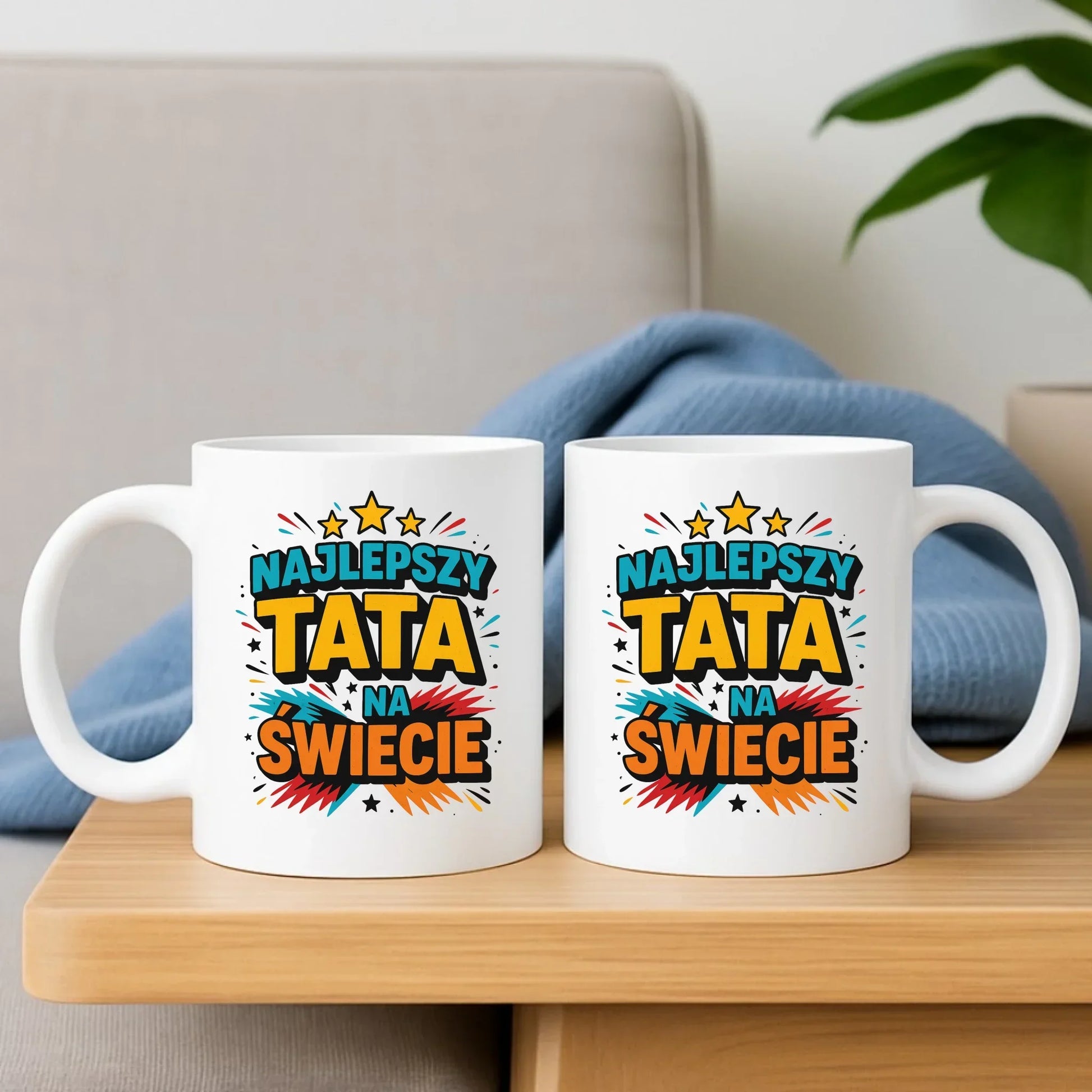 Najlepszy tata na świecie | Zestaw poduszka i kubek dla taty DT34 - StoryCups.pl